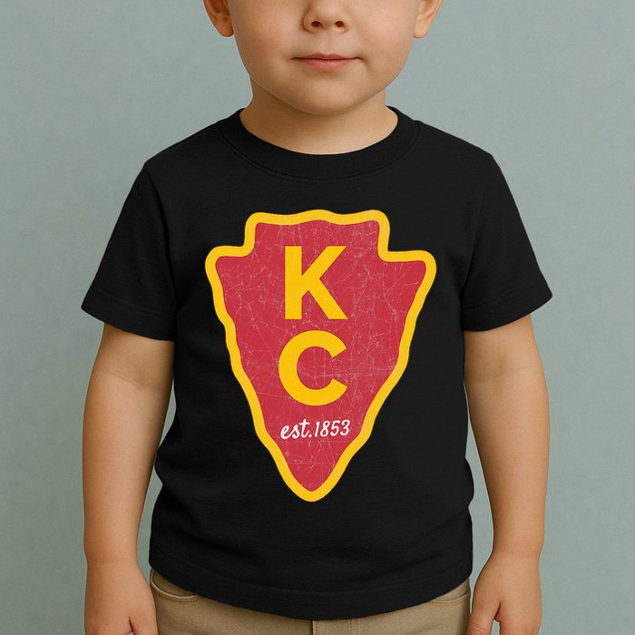 Kc Red Original Red Kansas City Kc Unique Est 1853 Kc Local Toddler T-Shirt