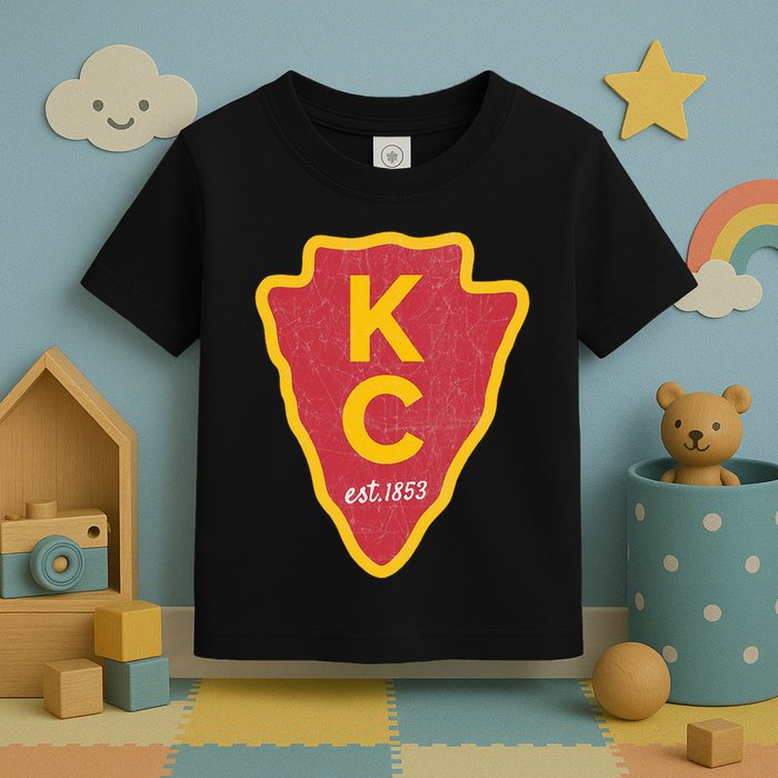 Kc Red Original Red Kansas City Kc Unique Est 1853 Kc Local Toddler T-Shirt