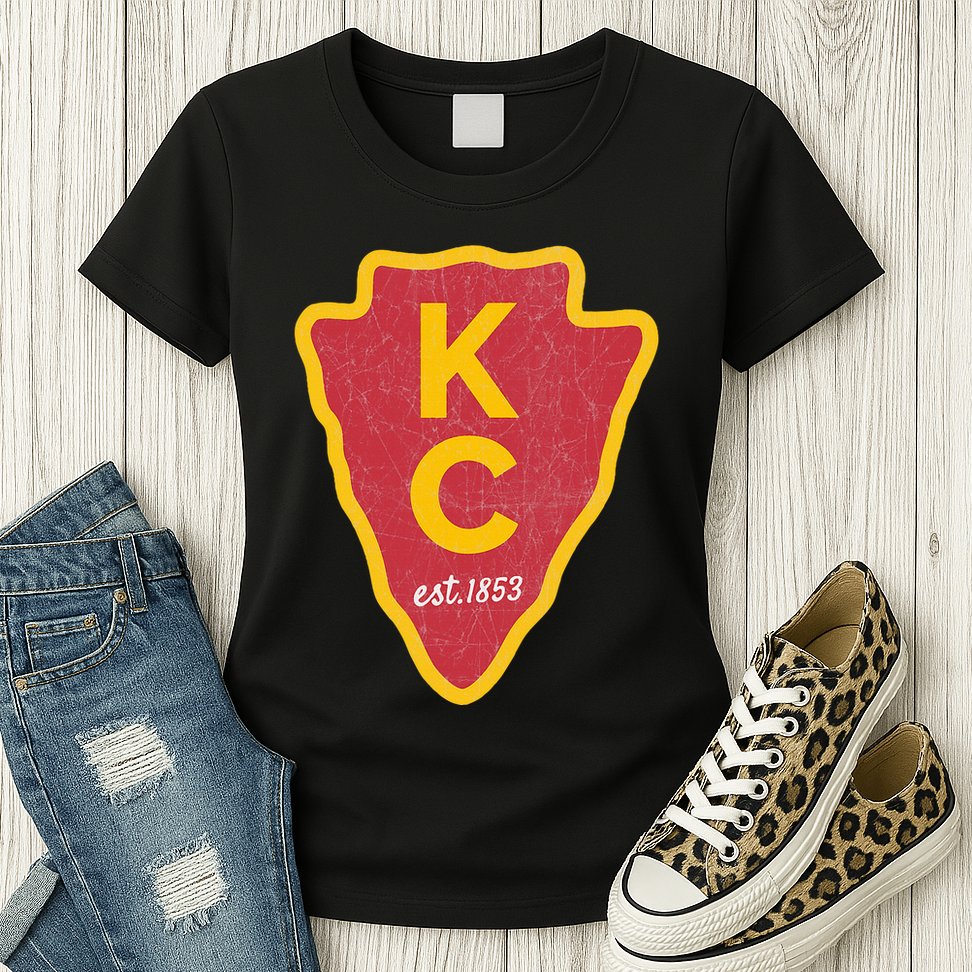 Kc Red Original Red Kansas City Kc Unique Est 1853 Kc Local Womens T-Shirt