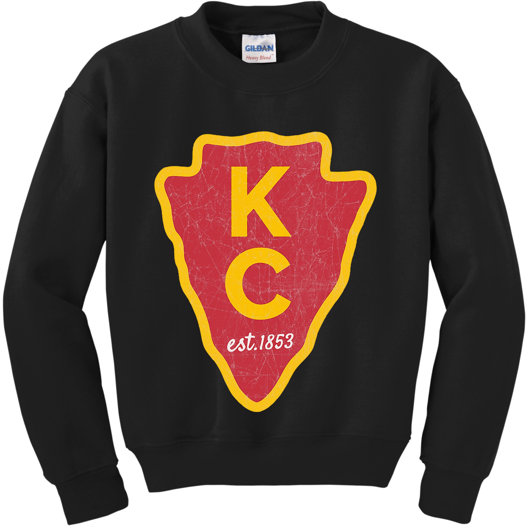 Kc Red Original Red Kansas City Kc Unique Est 1853 Kc Local Kids Sweatshirt