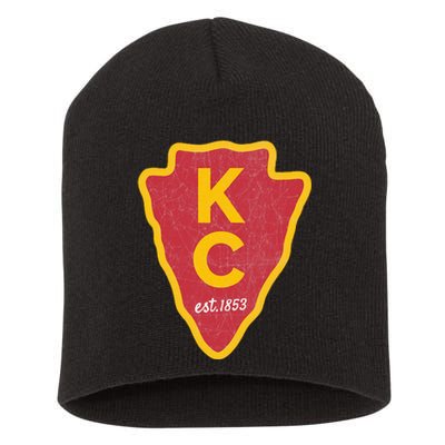 Kc Red Original Red Kansas City Kc Unique Est 1853 Kc Local Short Acrylic Beanie