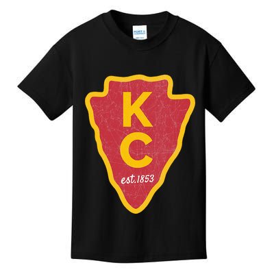 Kc Red Original Red Kansas City Kc Unique Est 1853 Kc Local Kids T-Shirt