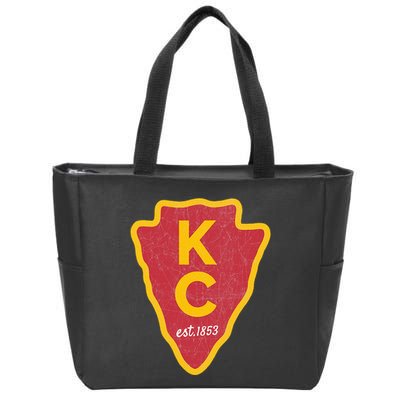 Kc Red Original Red Kansas City Kc Unique Est 1853 Kc Local Zip Tote Bag
