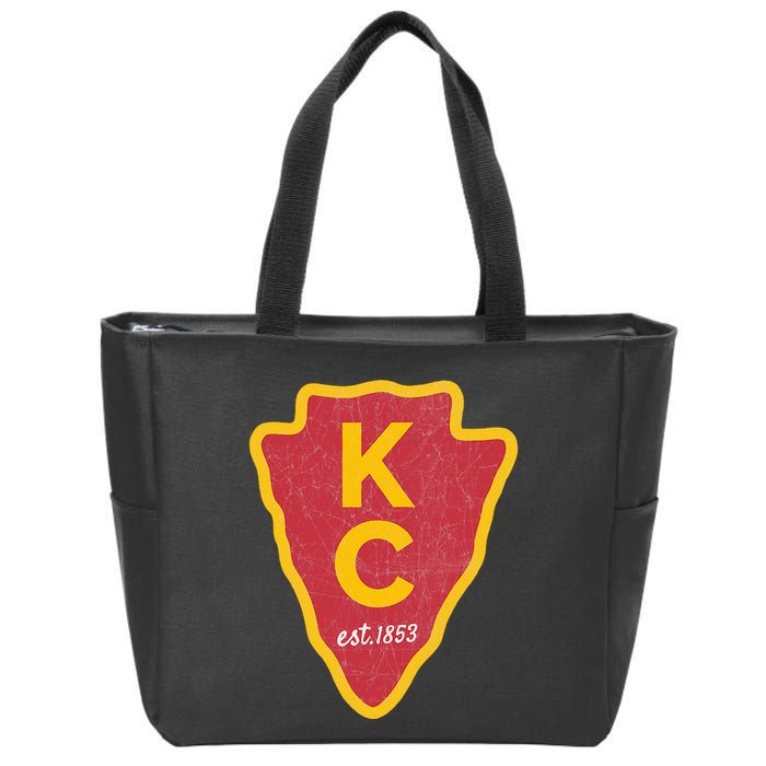 Kc Red Original Red Kansas City Kc Unique Est 1853 Kc Local Zip Tote Bag