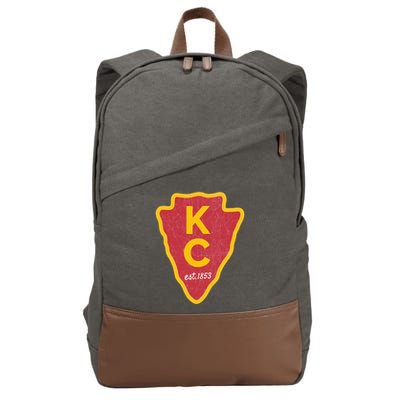 Kc Red Original Red Kansas City Kc Unique Est 1853 Kc Local Cotton Canvas Backpack