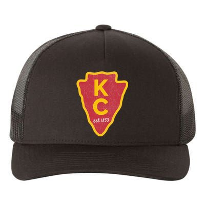 Kc Red Original Red Kansas City Kc Unique Est 1853 Kc Yupoong Adult 5-Panel Trucker Hat