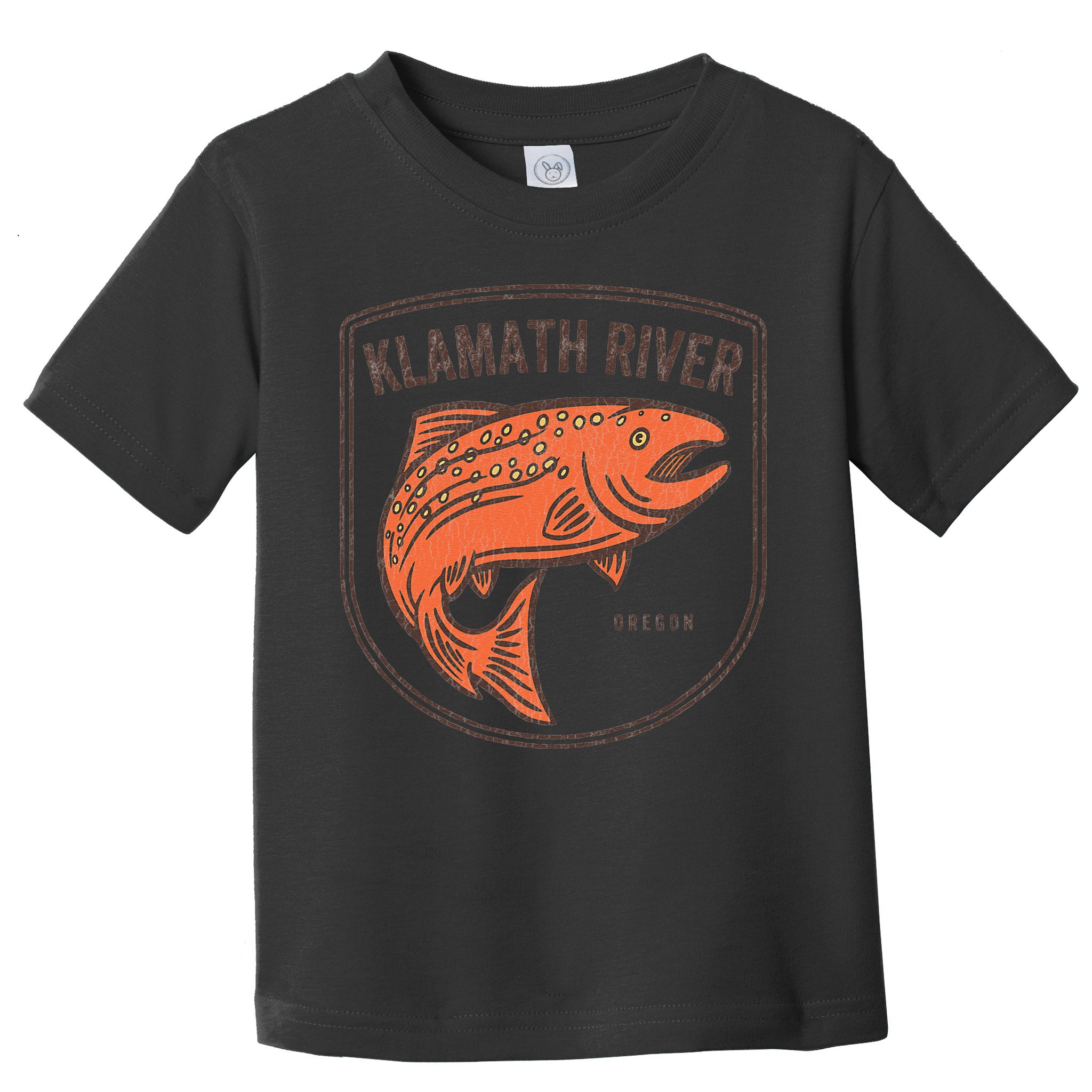 Klamath River Oregon OR Salmon Fishing Vintage Retro Toddler T-Shirt