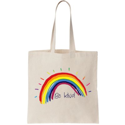 Kindness Rainbow Positive Message Be Kind Tote Bag