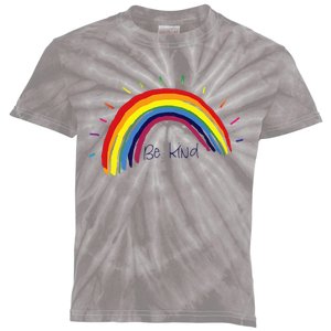 Kindness Rainbow Positive Message Be Kind Kids Tie-Dye T-Shirt