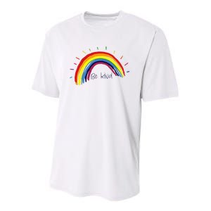 Kindness Rainbow Positive Message Be Kind Youth Performance Sprint T-Shirt