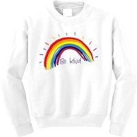 Kindness Rainbow Positive Message Be Kind Kids Sweatshirt