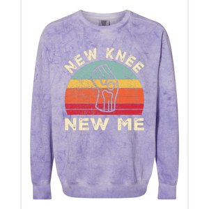 Knee Replacement Recovery New Knee New Me Colorblast Crewneck Sweatshirt