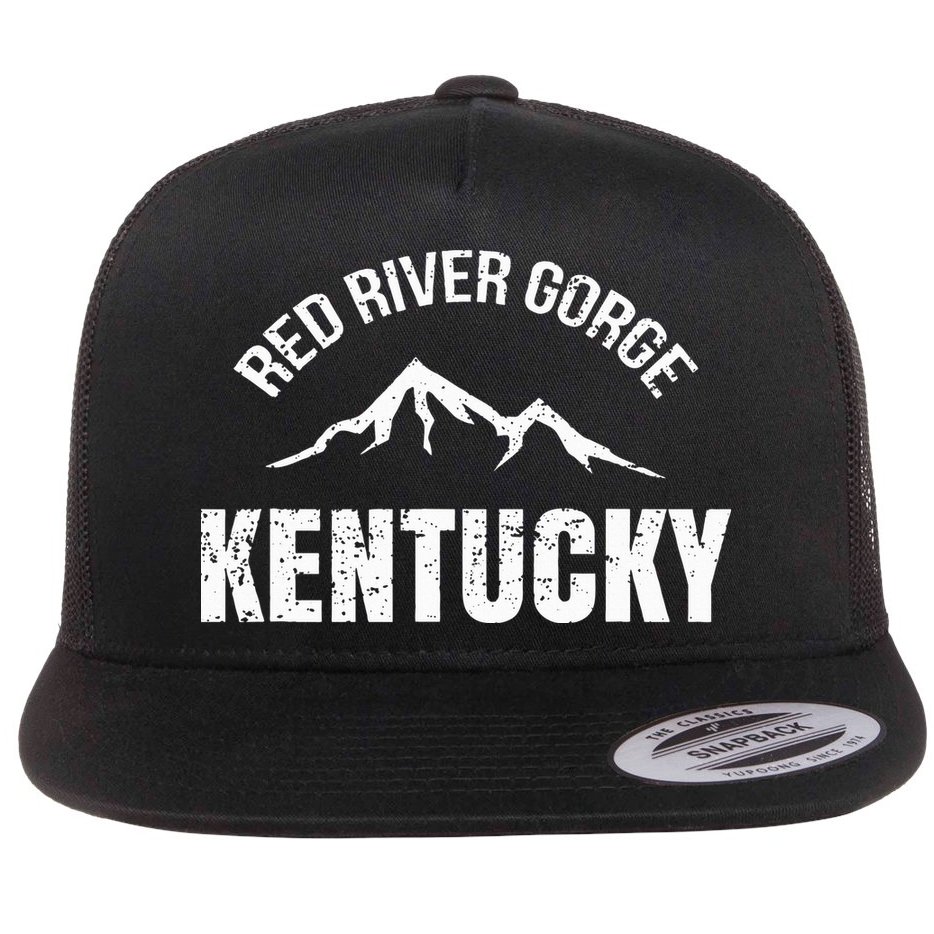 Kentucky Red River Gorge Canyon Daniel Boone Flat Bill Trucker Hat
