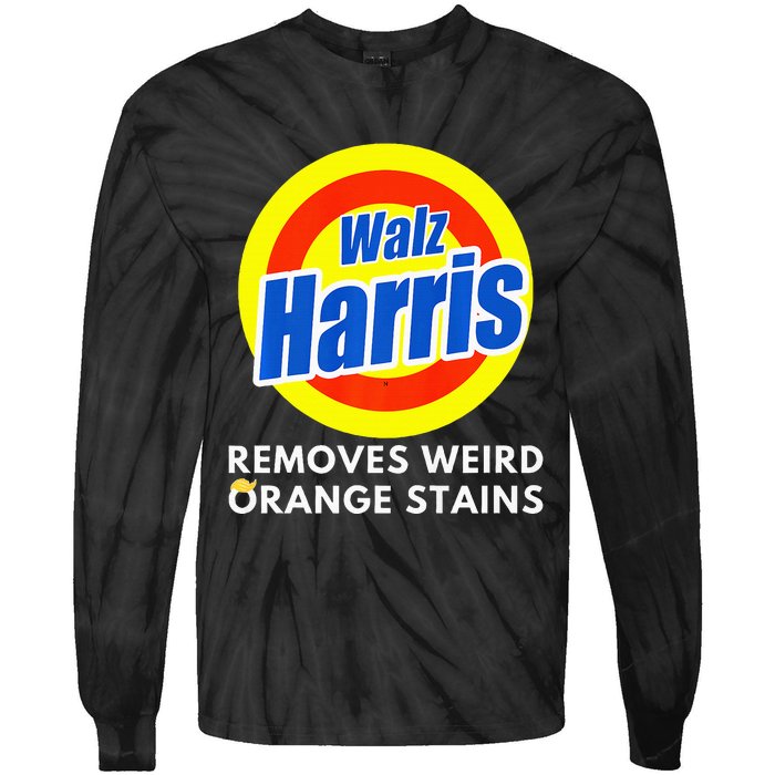 Kamala Removes Stubborn Orange Stains Harris Walz Waltz Premium Tie-Dye Long Sleeve Shirt