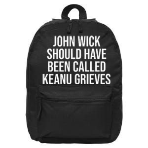 Keanu Reeves Should Have Been Called Keanu Grieves 16 in Basic Backpack