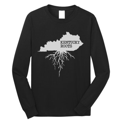 Kentucky Roots State Of Kentucky Map Long Sleeve Shirt