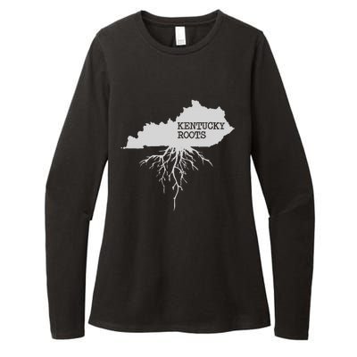 Kentucky Roots State Of Kentucky Map Womens CVC Long Sleeve Shirt