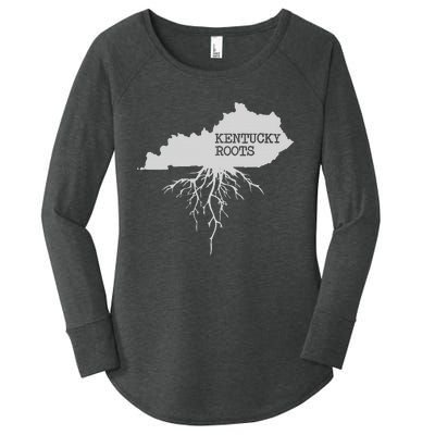 Kentucky Roots State Of Kentucky Map Women's Perfect Tri Tunic Long Sleeve Shirt