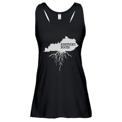 Kentucky Roots State Of Kentucky Map Ladies Essential Flowy Tank