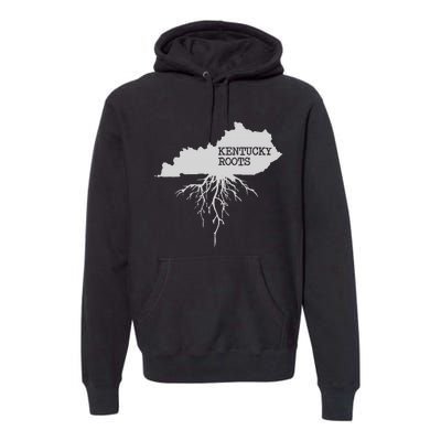 Kentucky Roots State Of Kentucky Map Premium Hoodie