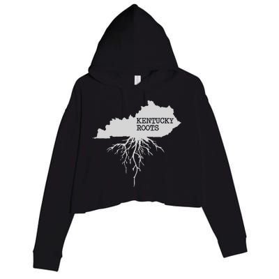 Kentucky Roots State Of Kentucky Map Crop Fleece Hoodie