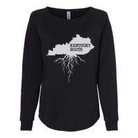 Kentucky Roots State Of Kentucky Map Womens California Wash Sweatshirt