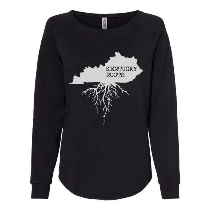 Kentucky Roots State Of Kentucky Map Womens California Wash Sweatshirt