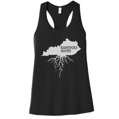 Kentucky Roots State Of Kentucky Map Women's Racerback Tank