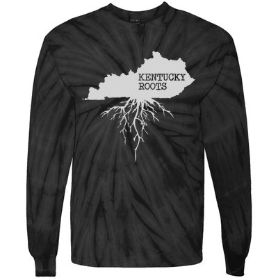 Kentucky Roots State Of Kentucky Map Tie-Dye Long Sleeve Shirt