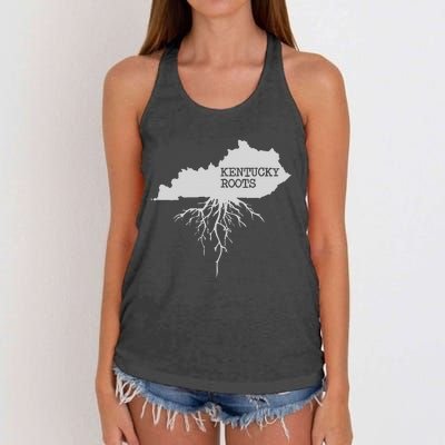 Kentucky Roots State Of Kentucky Map Women's Knotted Racerback Tank