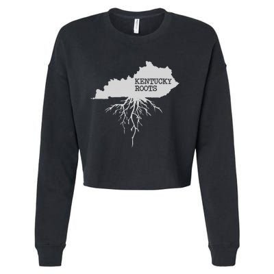 Kentucky Roots State Of Kentucky Map Cropped Pullover Crew