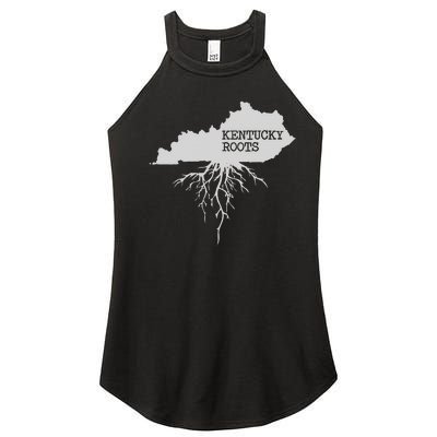 Kentucky Roots State Of Kentucky Map Women's Perfect Tri Rocker Tank