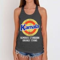 Kamala Removes Stubborn Orange Stains Kamala Harris 2024 Women's Knotted Racerback Tank