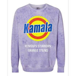 Kamala Removes Stubborn Orange Stains Kamala Harris 2024 Colorblast Crewneck Sweatshirt