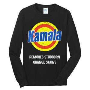 Kamala Removes Stubborn Orange Stains Kamala Harris 2024 Tall Long Sleeve T-Shirt