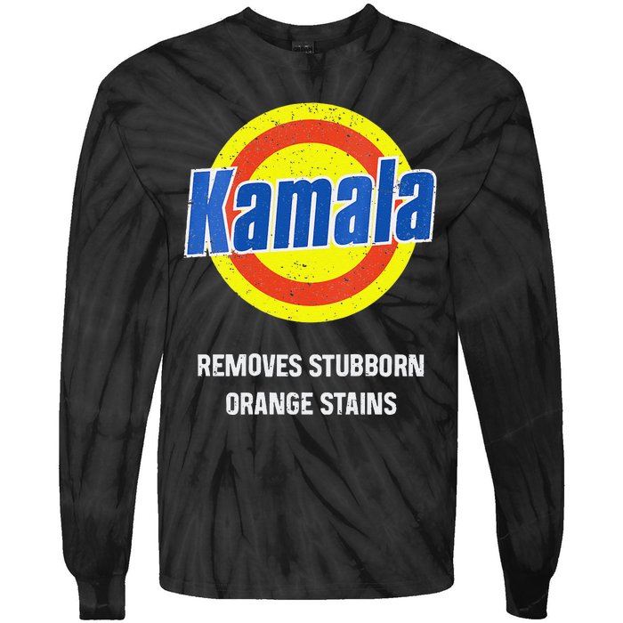 Kamala Removes Stubborn Orange Stains Kamala Harris 2024 Tie-Dye Long Sleeve Shirt