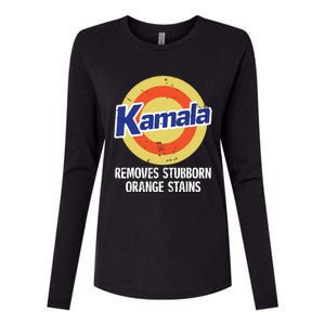 Kamala Removes Stubborn Orange Stains Kamala Harris 2024 Womens Cotton Relaxed Long Sleeve T-Shirt