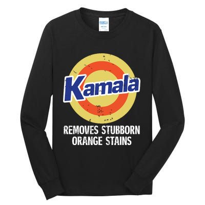 Kamala Removes Stubborn Orange Stains Kamala Harris 2024 Tall Long Sleeve T-Shirt