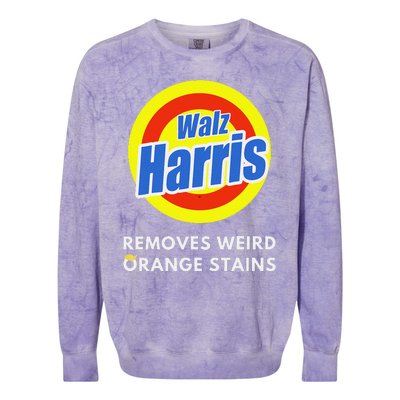 Kamala Removes Stubborn Orange Stains Harris Walz Waltz Colorblast Crewneck Sweatshirt