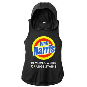 Kamala Removes Stubborn Orange Stains Harris Walz Waltz Ladies PosiCharge Tri-Blend Wicking Draft Hoodie Tank