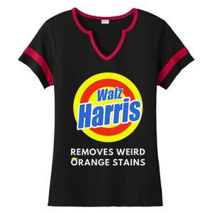 Kamala Removes Stubborn Orange Stains Harris Walz Waltz Ladies Halftime Notch Neck Tee