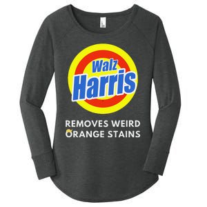 Kamala Removes Stubborn Orange Stains Harris Walz Waltz Women's Perfect Tri Tunic Long Sleeve Shirt