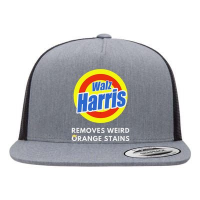 Kamala Removes Stubborn Orange Stains Harris Walz Waltz Flat Bill Trucker Hat