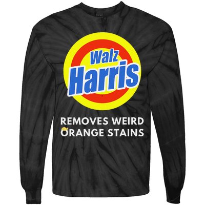 Kamala Removes Stubborn Orange Stains Harris Walz Waltz Tie-Dye Long Sleeve Shirt