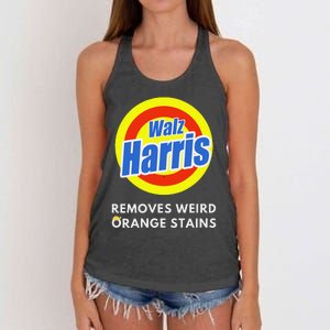 Kamala Removes Stubborn Orange Stains Harris Walz Waltz Women's Knotted Racerback Tank