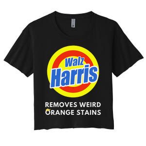 Kamala Removes Stubborn Orange Stains Harris Walz Waltz Women's Crop Top Tee