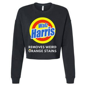 Kamala Removes Stubborn Orange Stains Harris Walz Waltz Cropped Pullover Crew