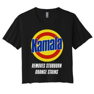 Kamala Removes Stubborn Orange Stains Women's Crop Top Tee