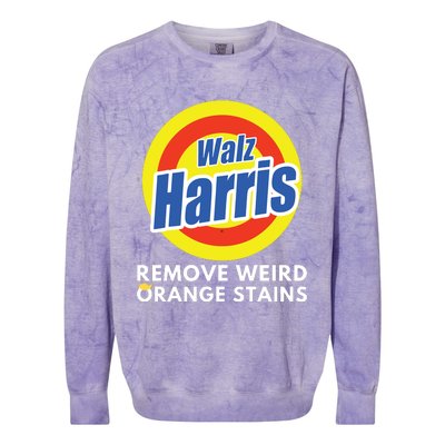 Kamala Removes Stubborn Orange Stains Harris Walz Waltz Colorblast Crewneck Sweatshirt