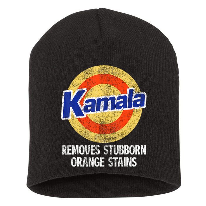 Kamala Removes Stubborn Orange Stains Kamala Harris 2024 Short Acrylic Beanie